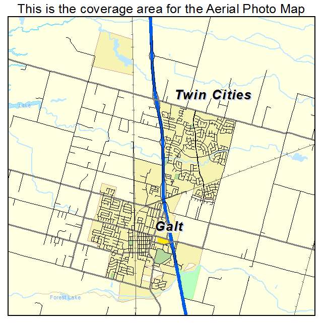 Galt, CA location map 