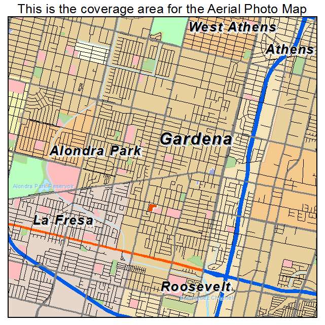 Gardena, CA location map 