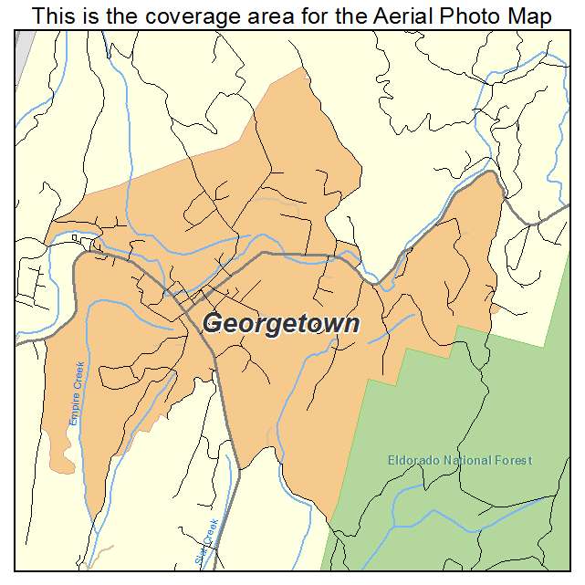Georgetown, CA location map 