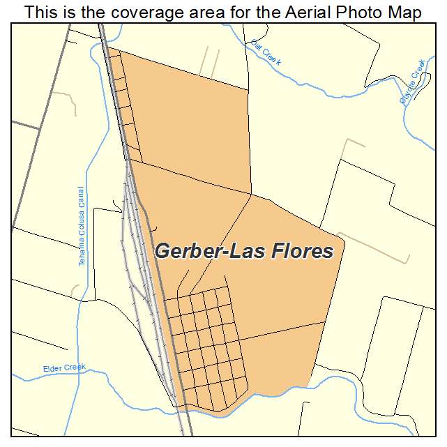 Gerber Las Flores, CA location map 