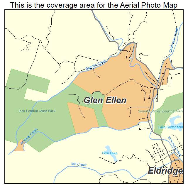 Glen Ellen, CA location map 