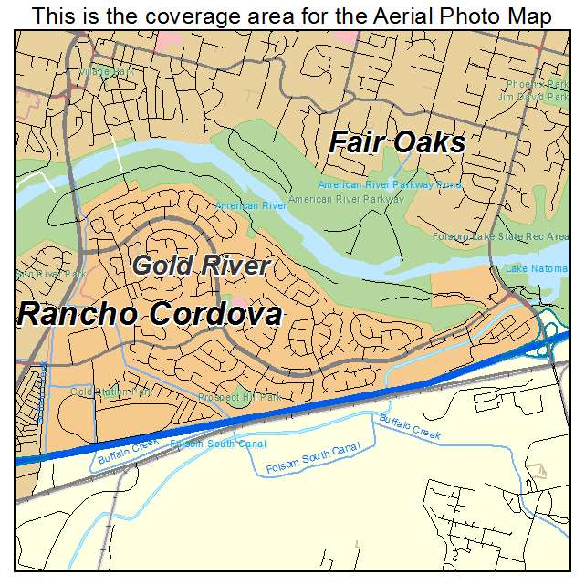 Gold River, CA location map 