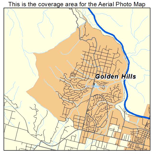 Golden Hills, CA location map 