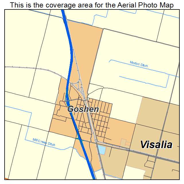 Goshen, CA location map 