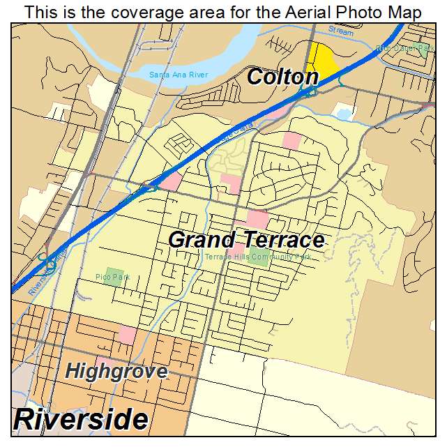 Grand Terrace, CA location map 