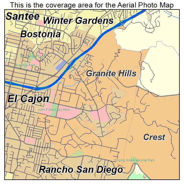 Granite Hills, CA location map 