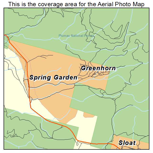 Greenhorn, CA location map 