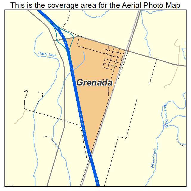 Grenada, CA location map 