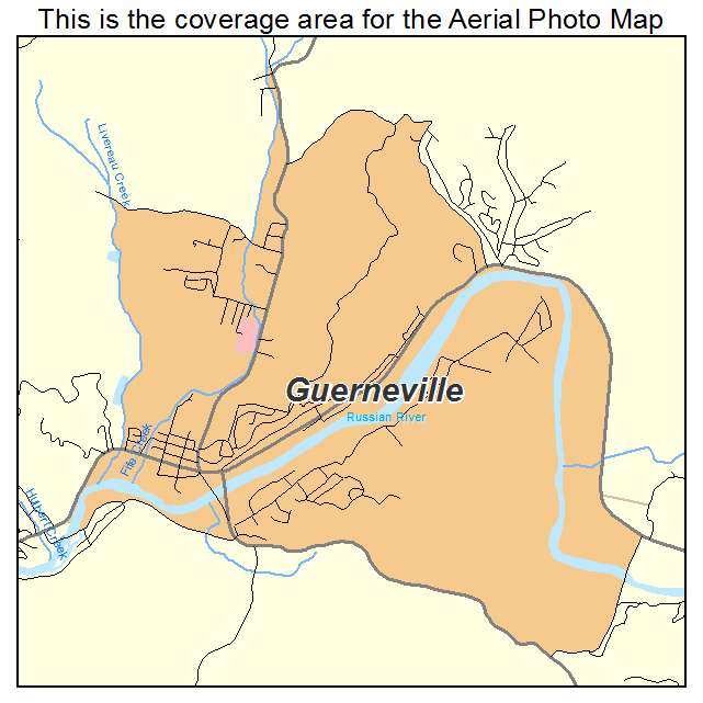 Guerneville, CA location map 