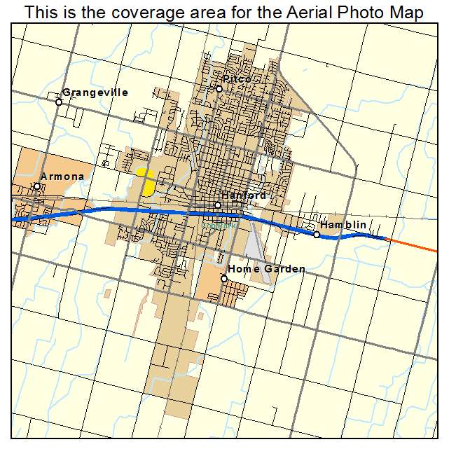 Hanford, CA location map 