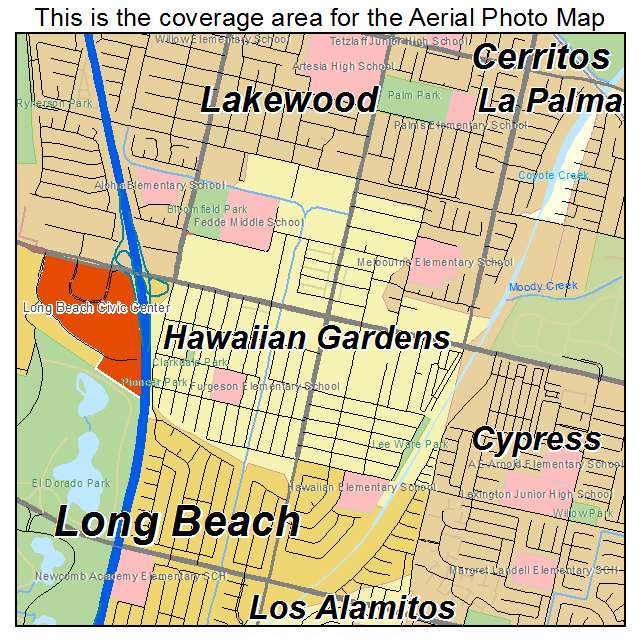 Hawaiian Gardens, CA location map 