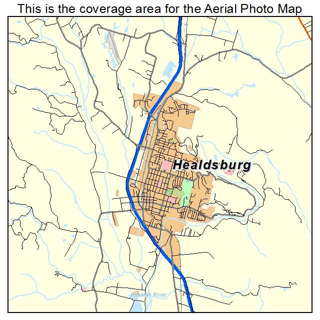 Healdsburg, CA location map 