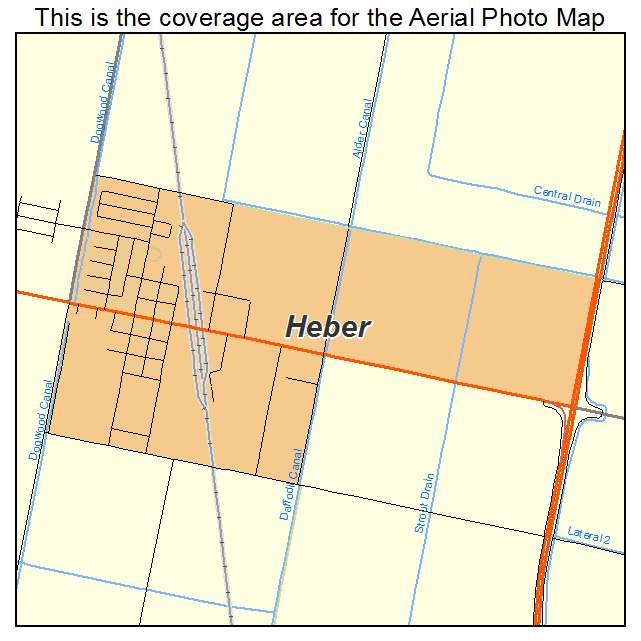 Heber, CA location map 