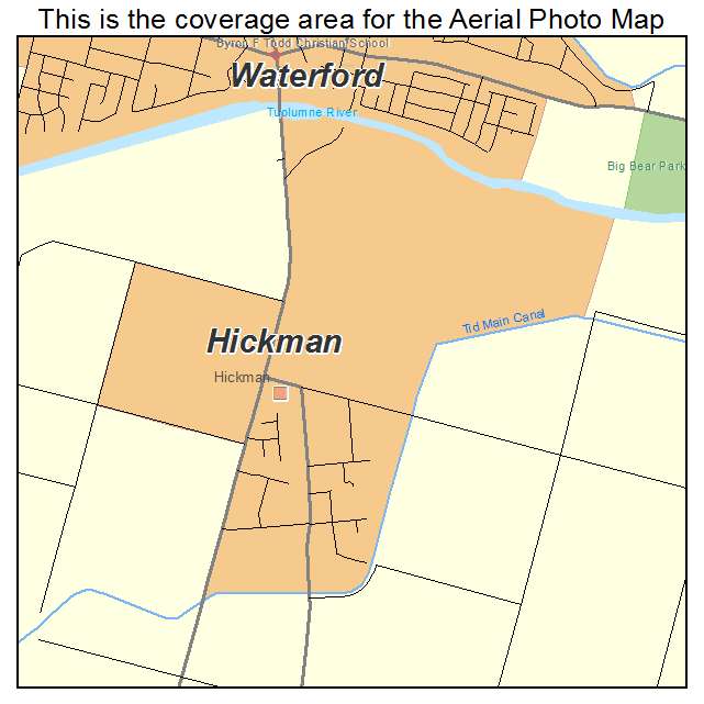 Hickman, CA location map 