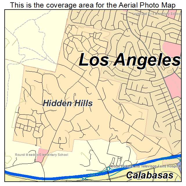 Hidden Hills, CA location map 