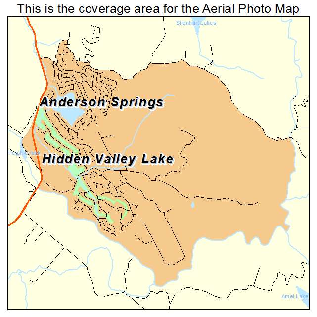 Hidden Valley Lake, CA location map 