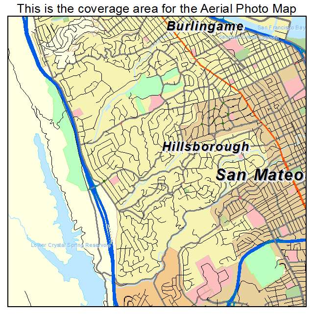 Hillsborough, CA location map 
