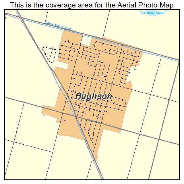 Hughson, CA location map 