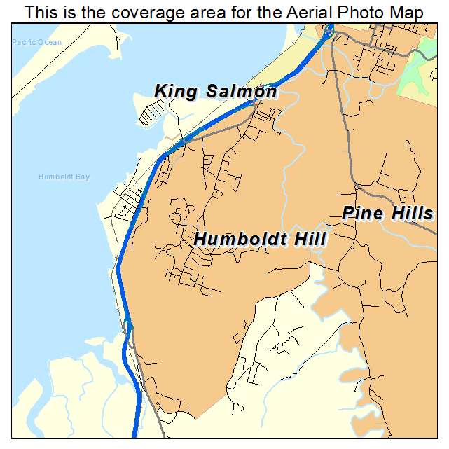 Humboldt Hill, CA location map 