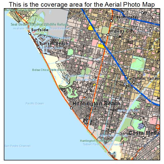 Huntington Beach, CA location map 