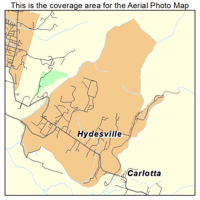Hydesville, CA location map 