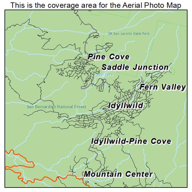 Idyllwild Pine Cove, CA location map 
