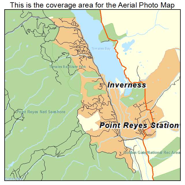 Inverness, CA location map 