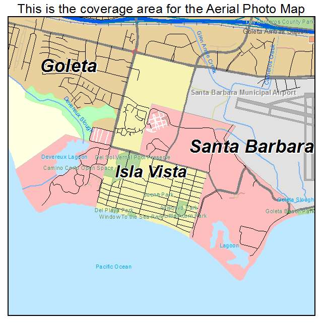 Isla Vista, CA location map 