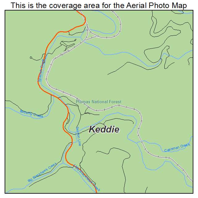Keddie, CA location map 