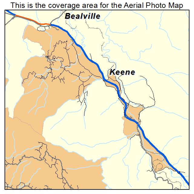 Keene, CA location map 