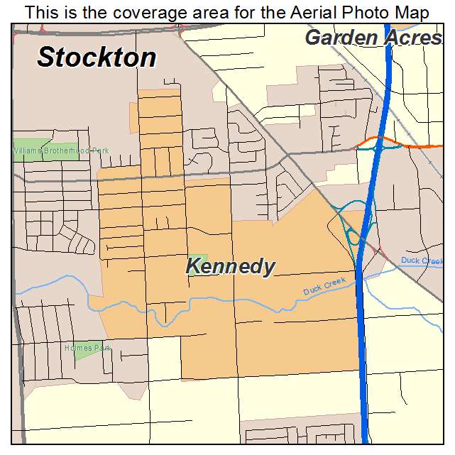 Kennedy, CA location map 