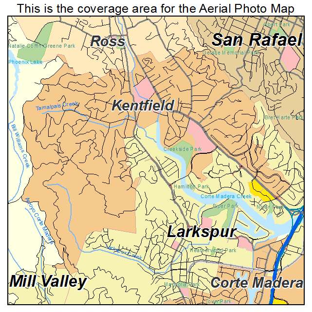 Kentfield, CA location map 