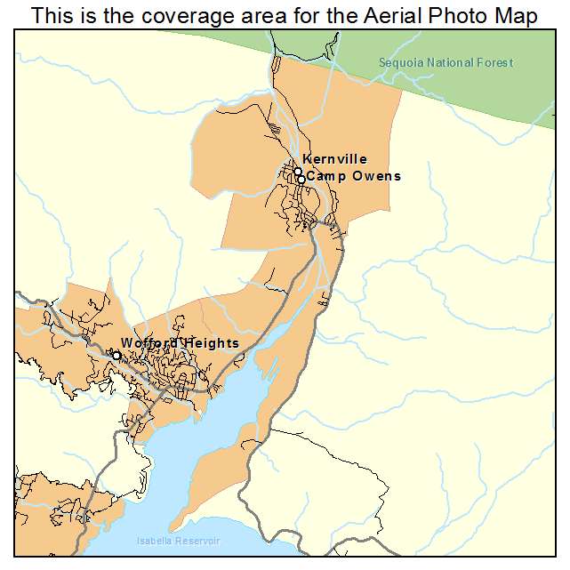 Kernville, CA location map 