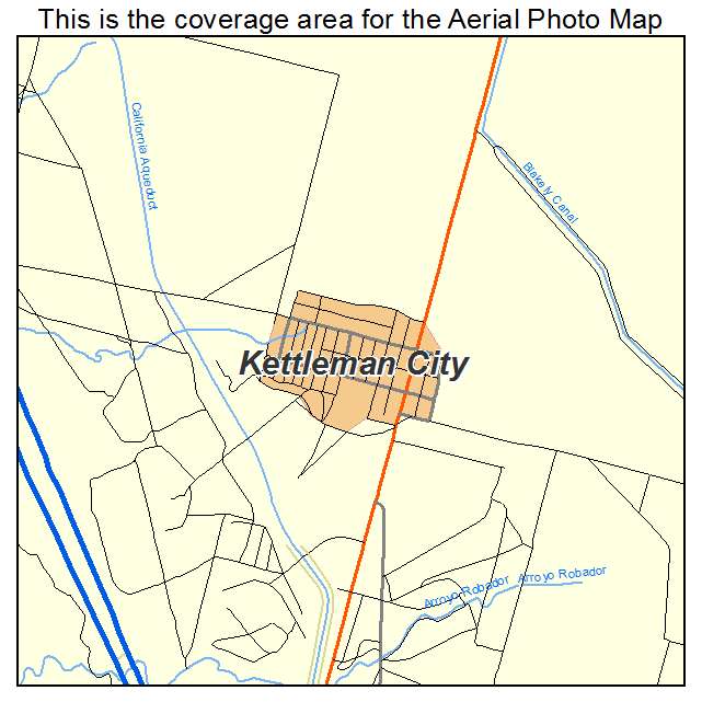 Kettleman City, CA location map 