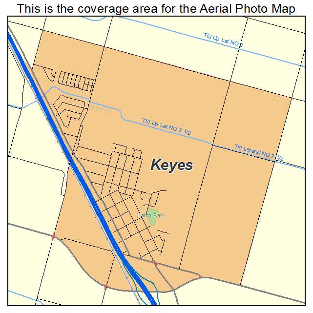 Keyes, CA location map 