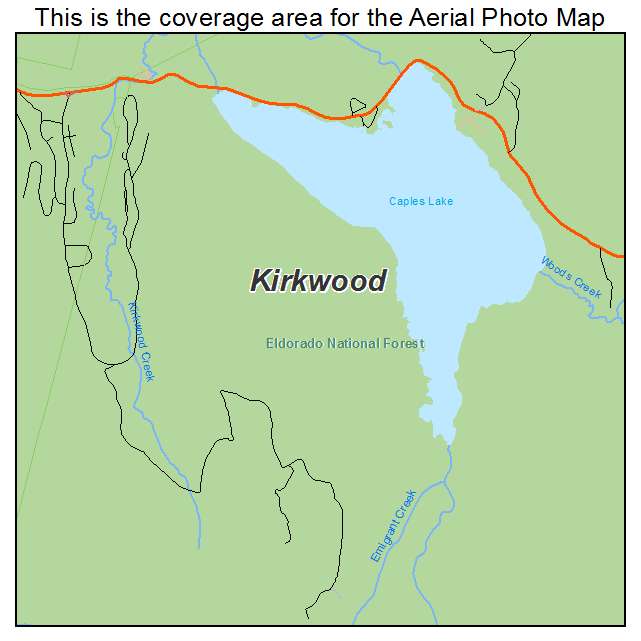 Kirkwood, CA location map 
