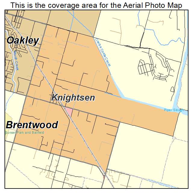 Knightsen, CA location map 