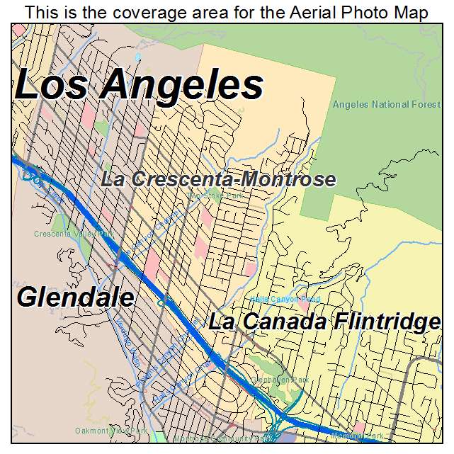 La Crescenta Montrose, CA location map 
