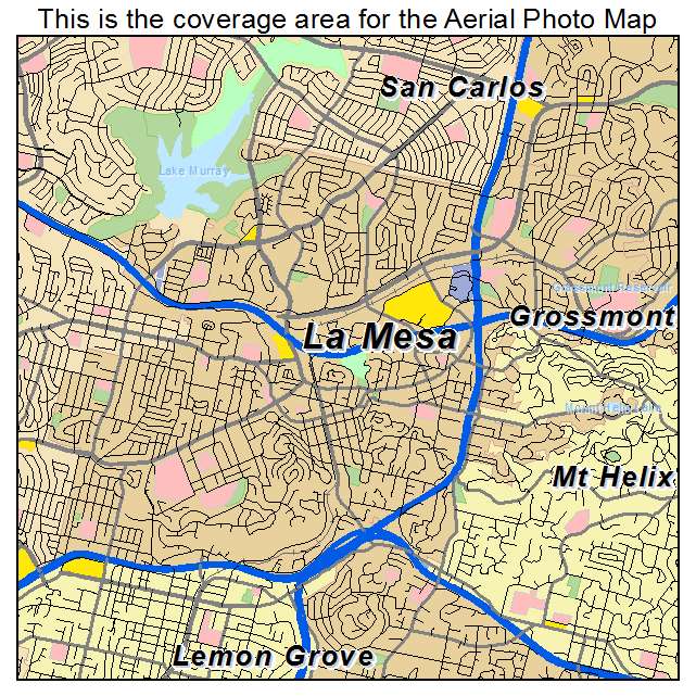 La Mesa, CA location map 