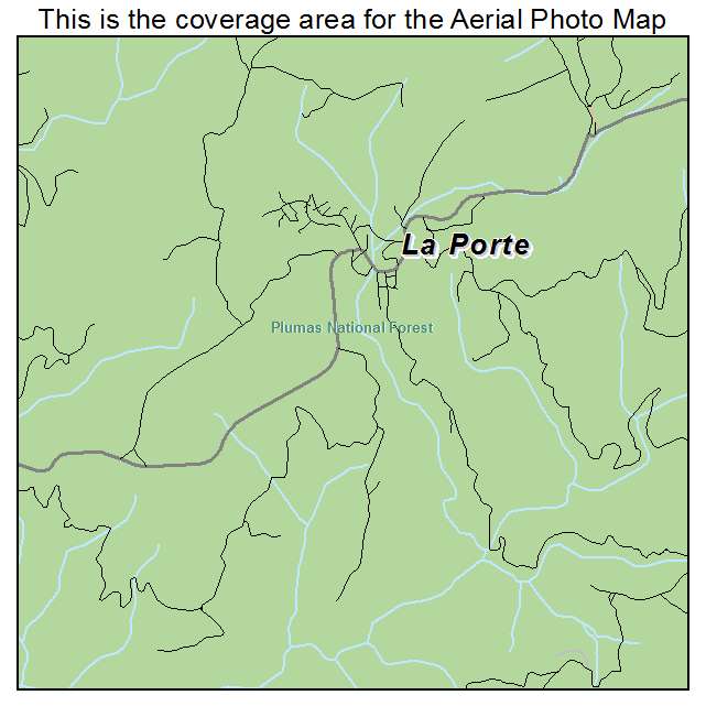 La Porte, CA location map 