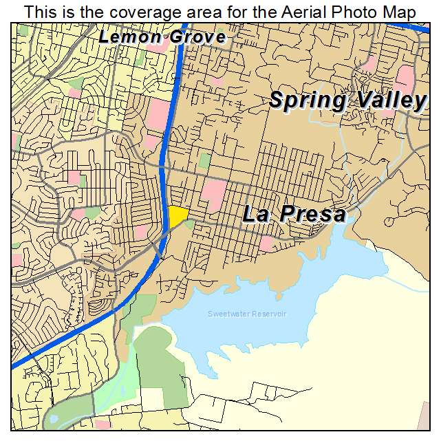La Presa, CA location map 
