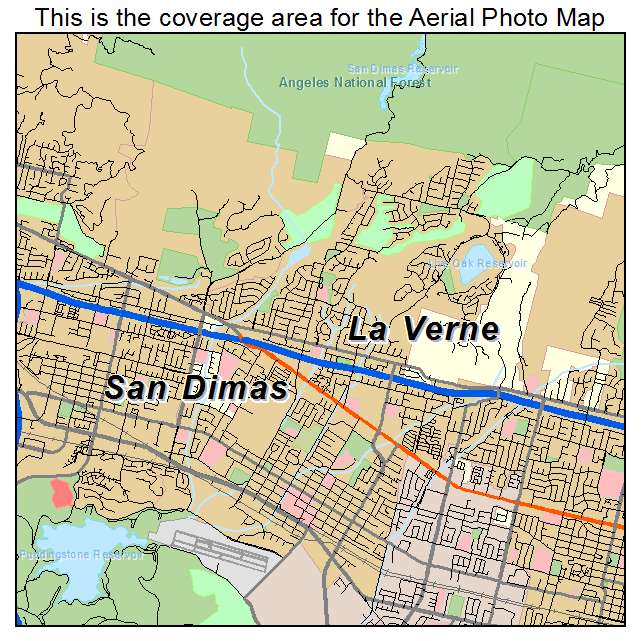 La Verne, CA location map 