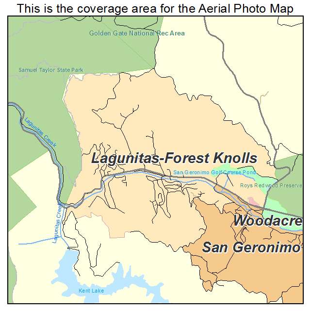 Lagunitas Forest Knolls, CA location map 