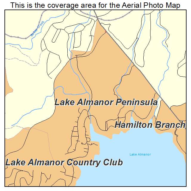 Lake Almanor Peninsula, CA location map 