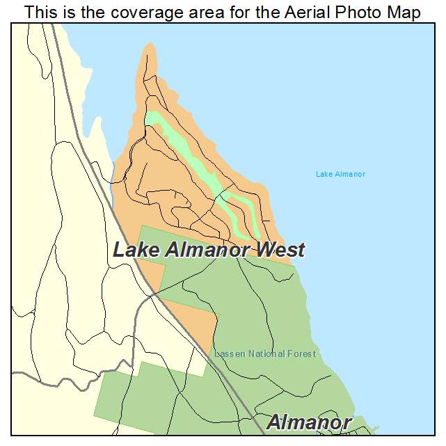 Lake Almanor West, CA location map 