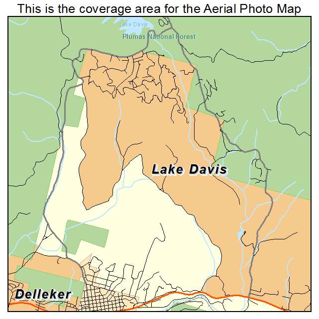Lake Davis, CA location map 