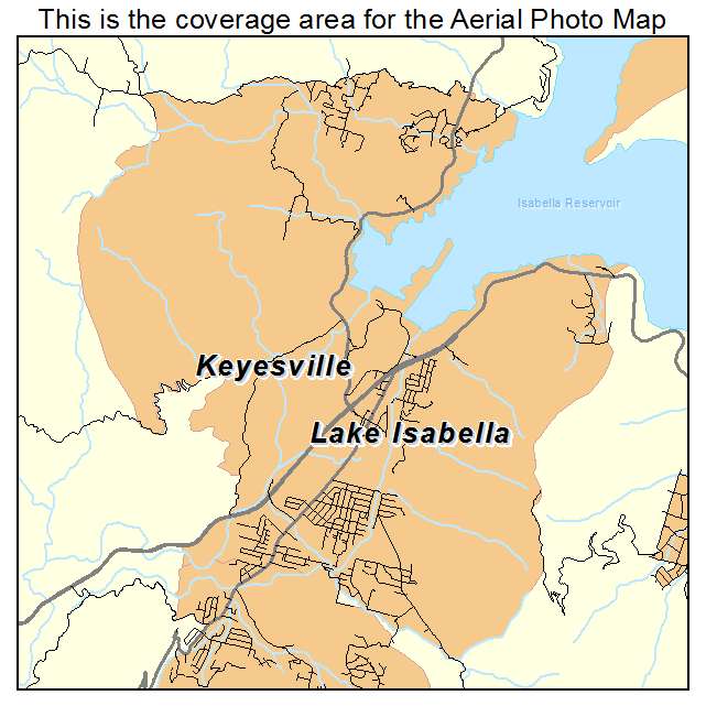 Lake Isabella, CA location map 