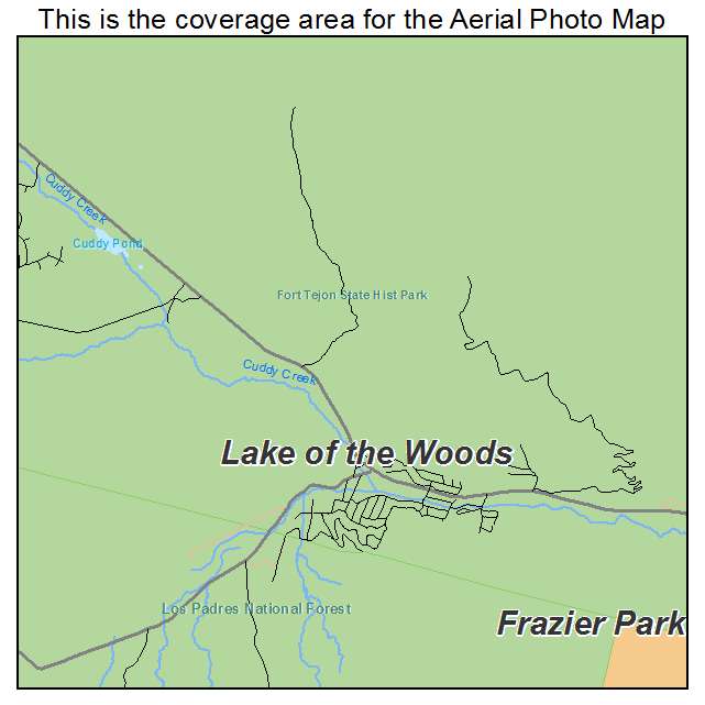 Lake of the Woods, CA location map 