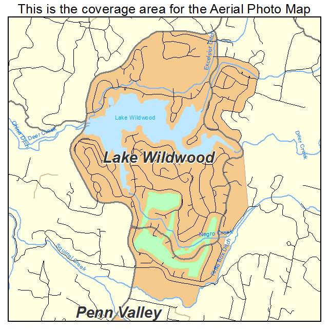 Lake Wildwood, CA location map 
