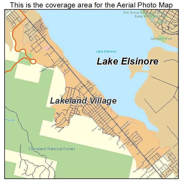 Lakeland Village, CA location map 